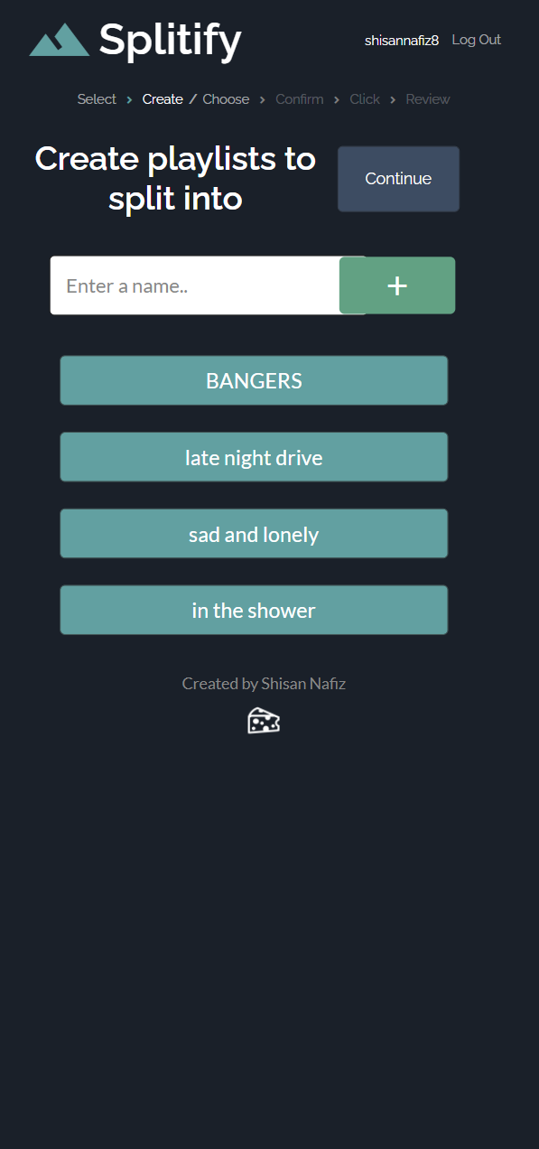 Splitify Create Mobile