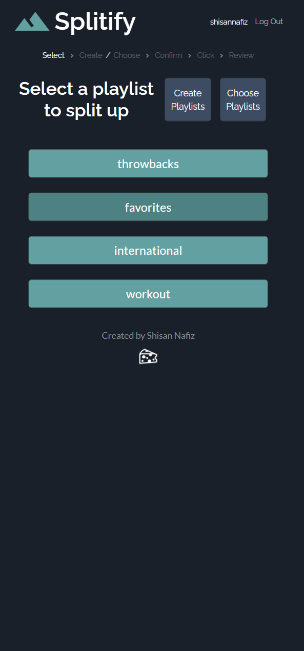 Splitify Select Mobile